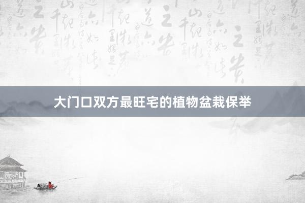 大门口双方最旺宅的植物盆栽保举